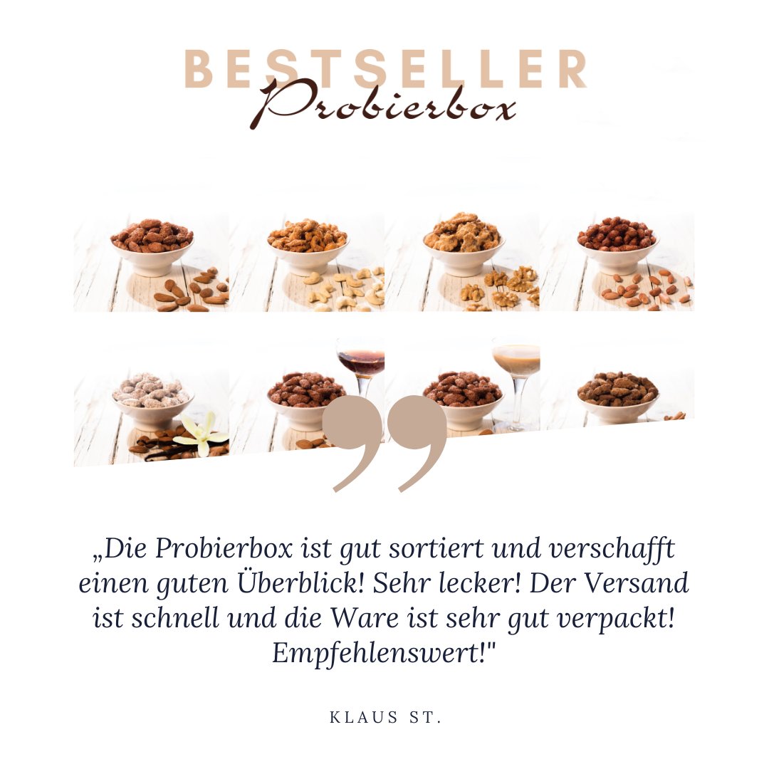 BESTSELLER PROBIERBOX - 12 pieces - Jacobs Nussmanufaktur