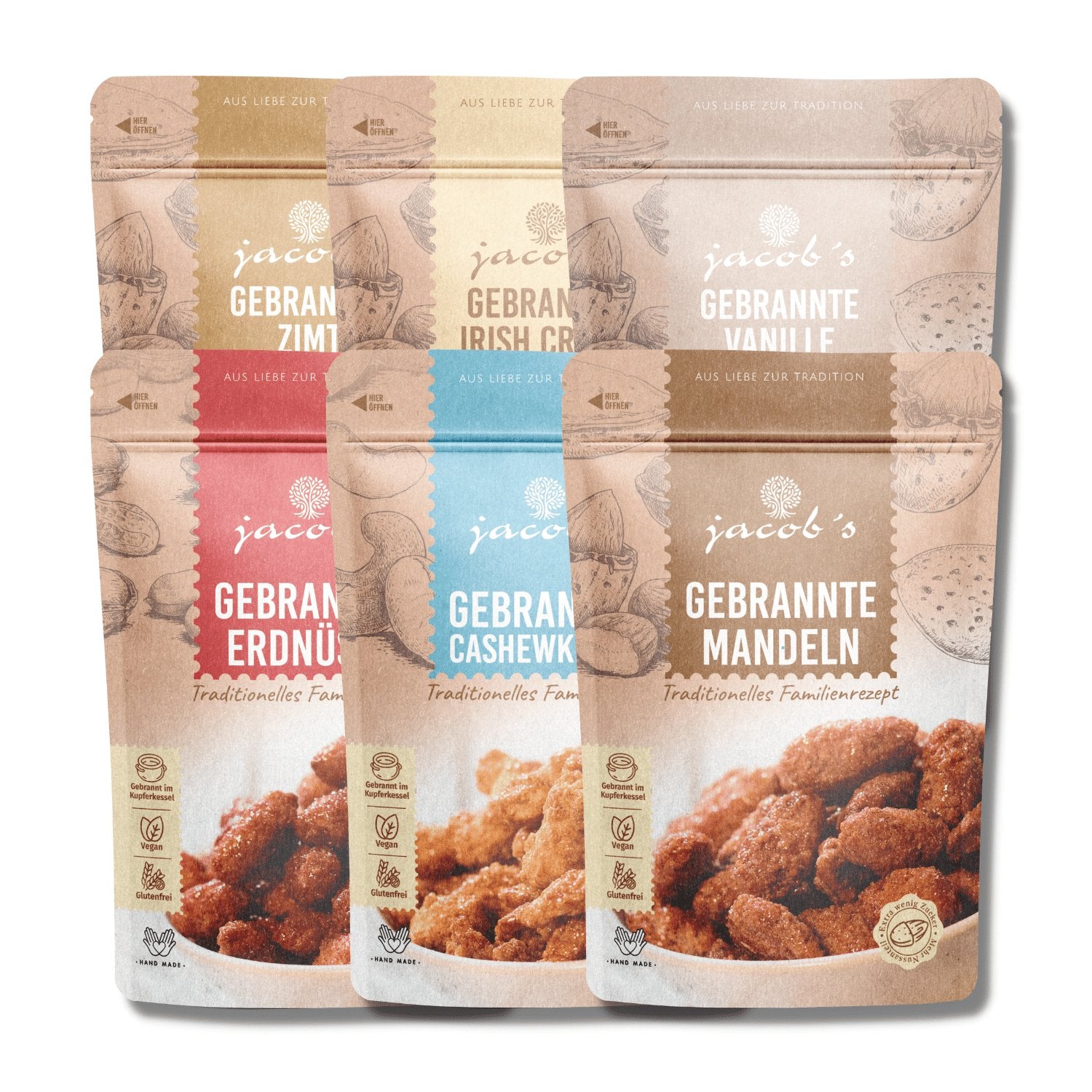 BESTSELLER PROBIERBOX - 6 pieces - Jacobs Nussmanufaktur