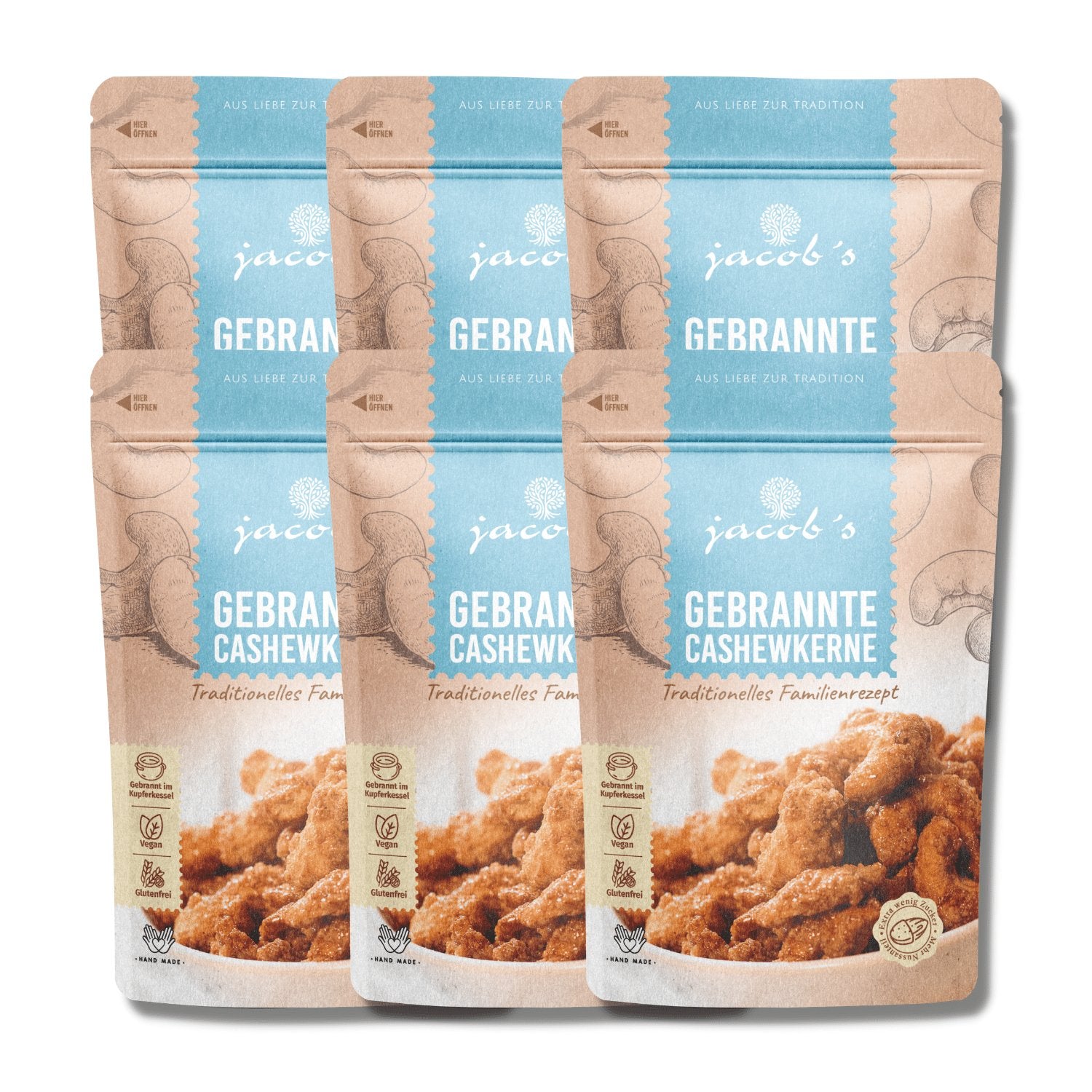 Gebrannte Cashewkerne - Jacobs Nussmanufaktur