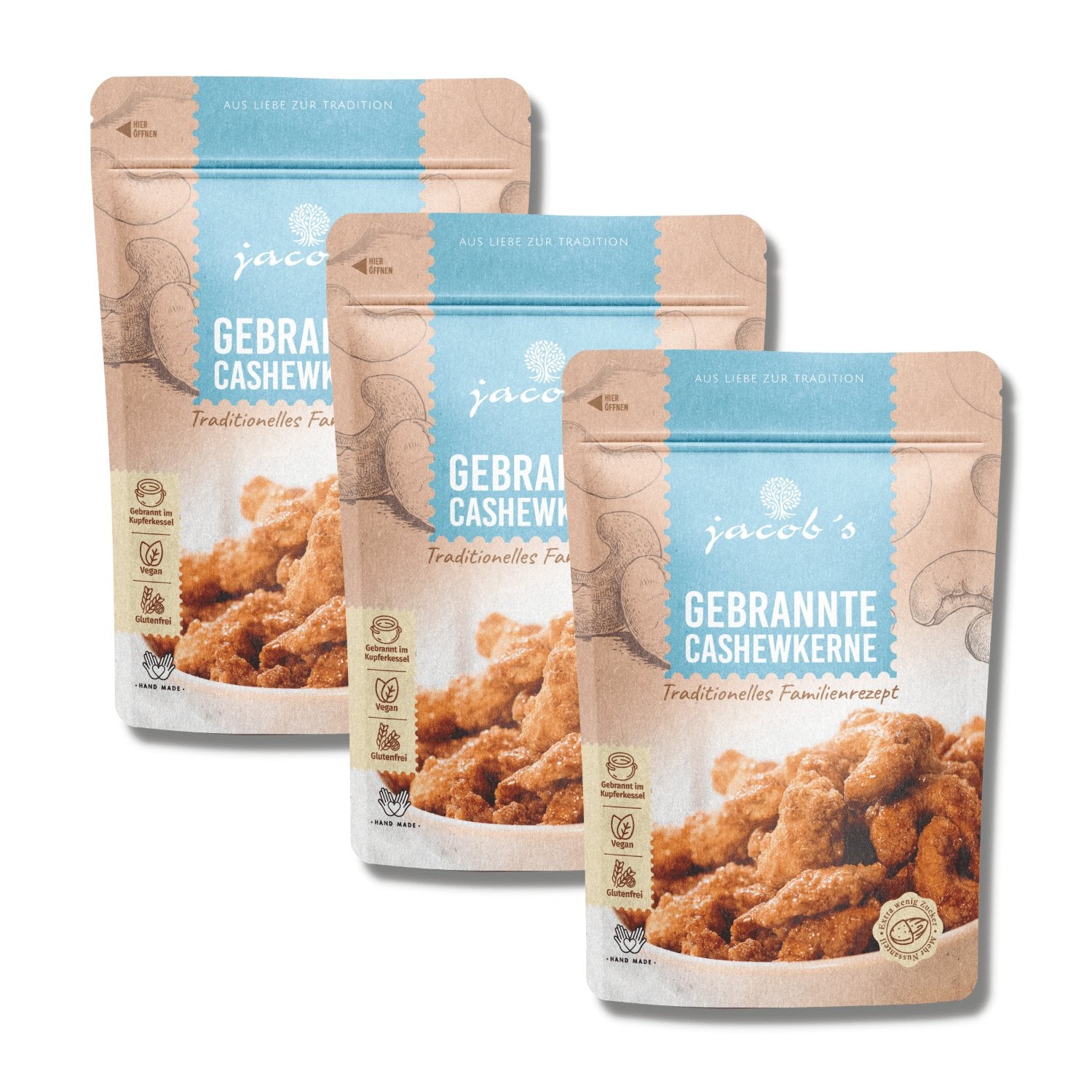 Gebrannte Cashewkerne - Jacobs Nussmanufaktur