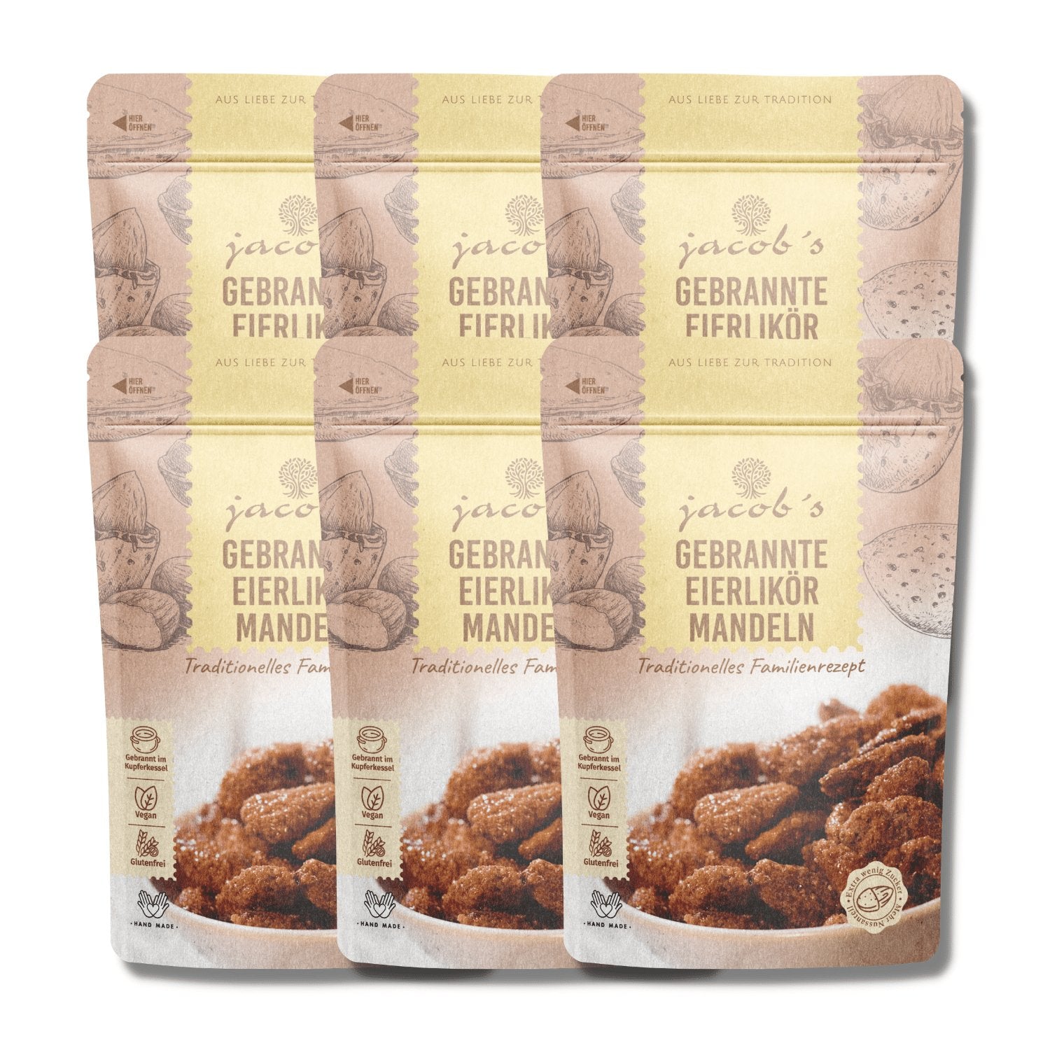 Roasted eggnog almonds - Jacobs Nussmanufaktur