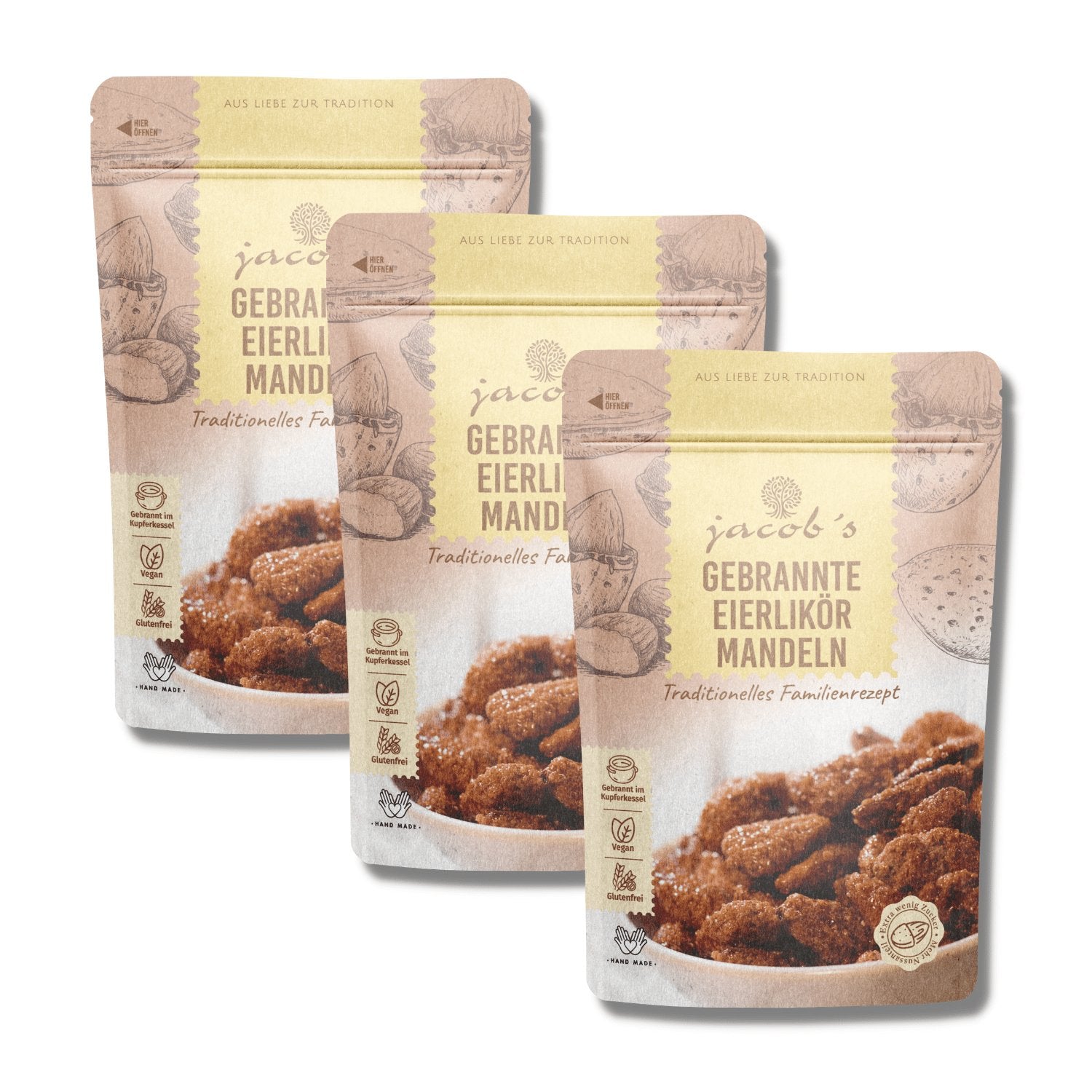 Roasted eggnog almonds - Jacobs Nussmanufaktur