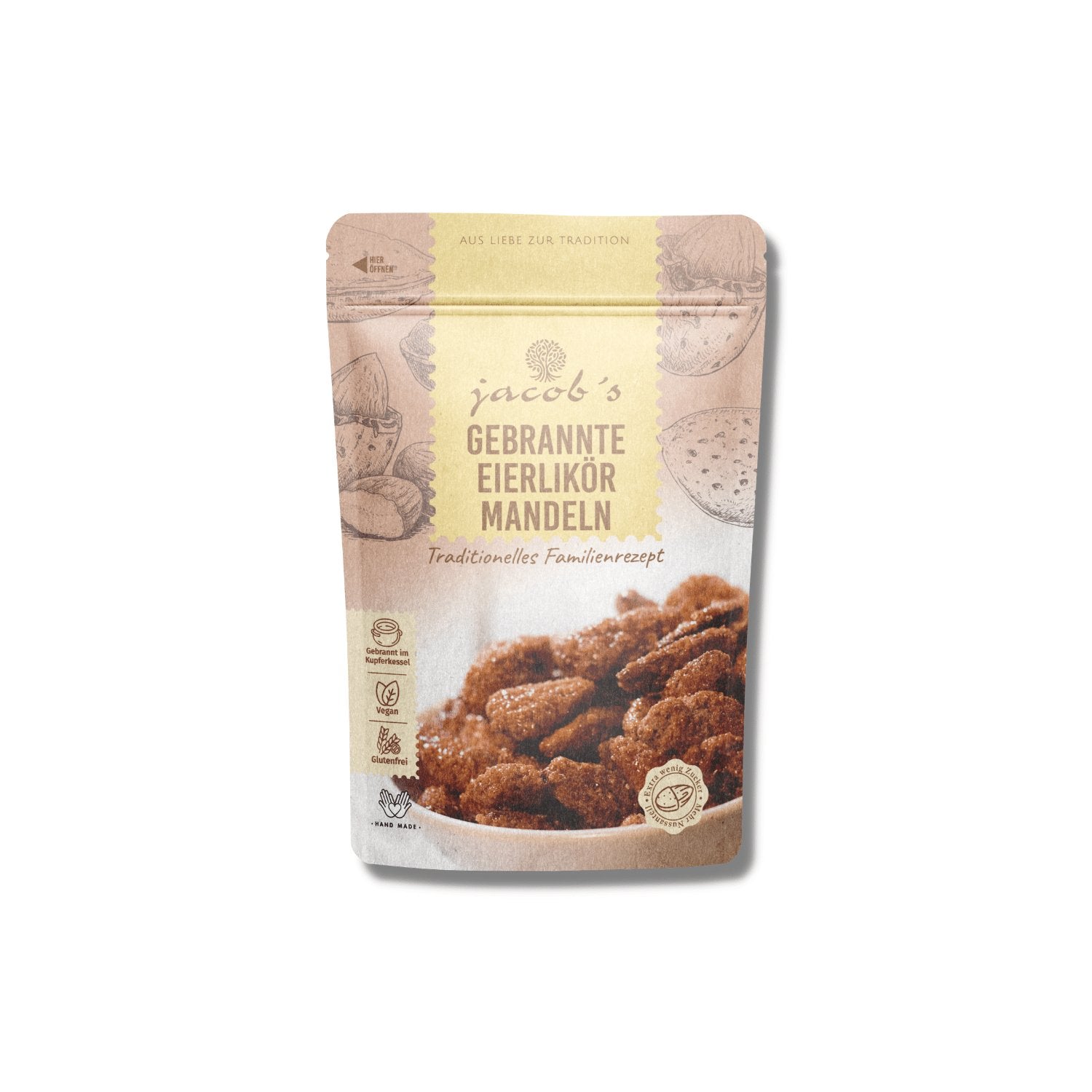 Roasted eggnog almonds - Jacobs Nussmanufaktur