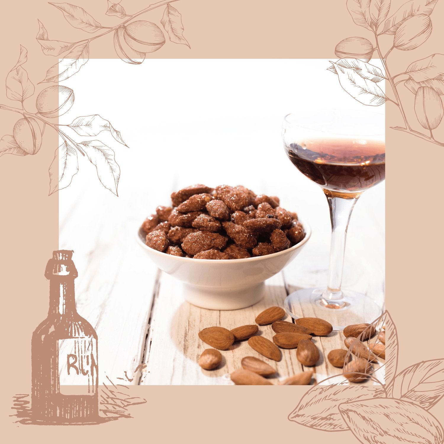 Roasted rum almonds - Jacobs Nussmanufaktur