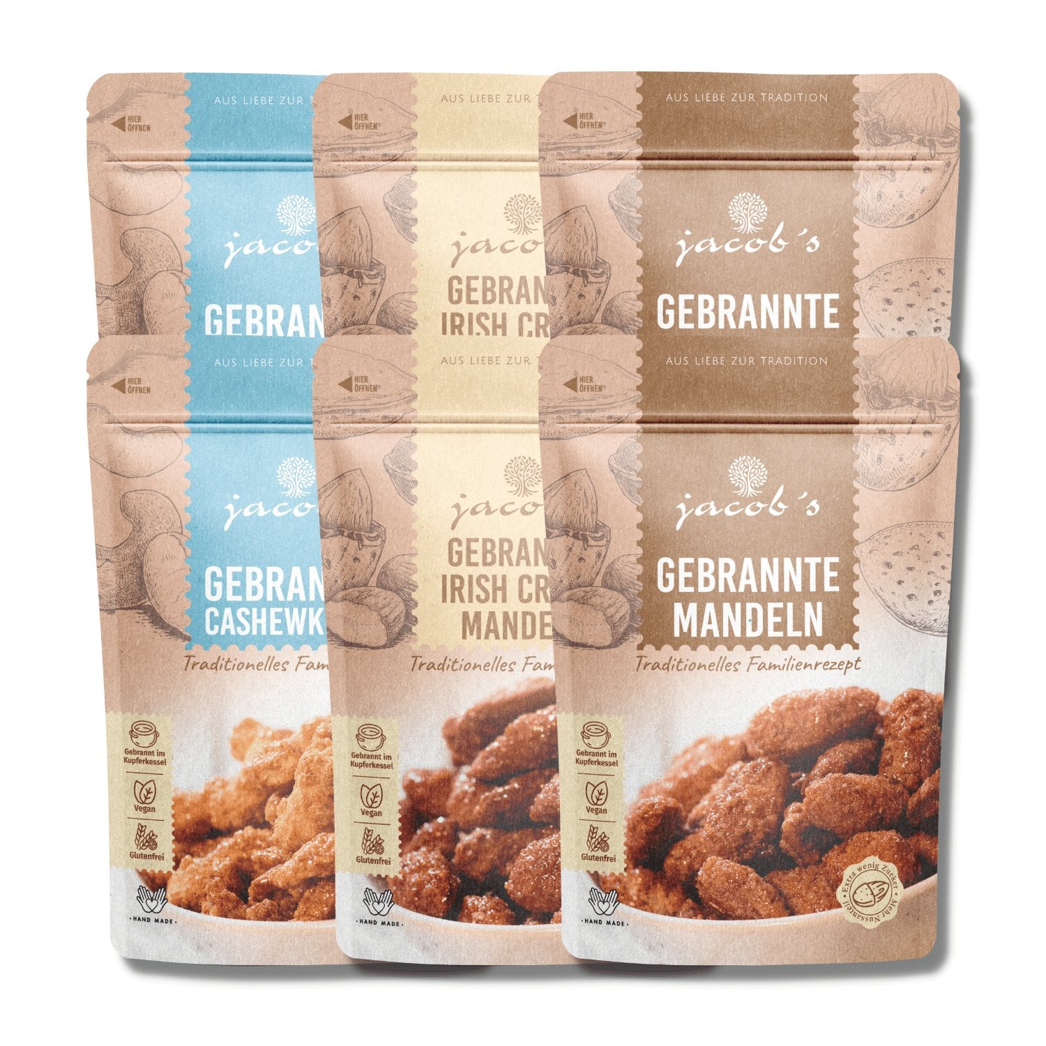 GOLDBRAND - 6 pieces - Jacobs Nussmanufaktur
