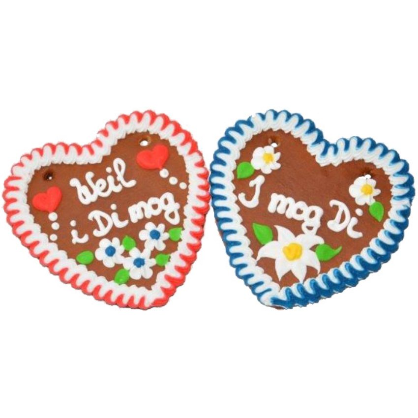 I mog Di "Gr. M" - Gingerbread heart - Jacobs Nussmanufaktur