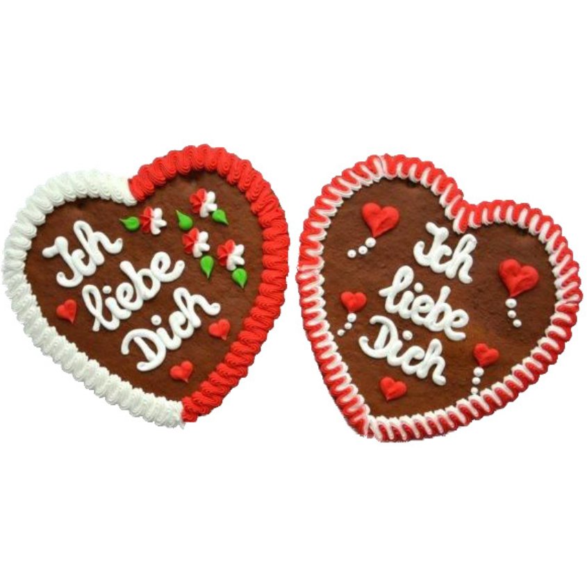 I love you "size L" - Gingerbread heart - Jacobs Nussmanufaktur