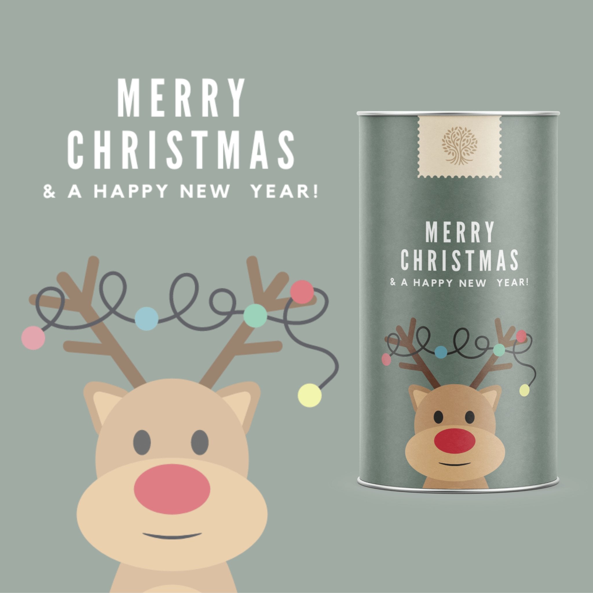 Christmas tin - Rudolf - Jacobs Nussmanufaktur