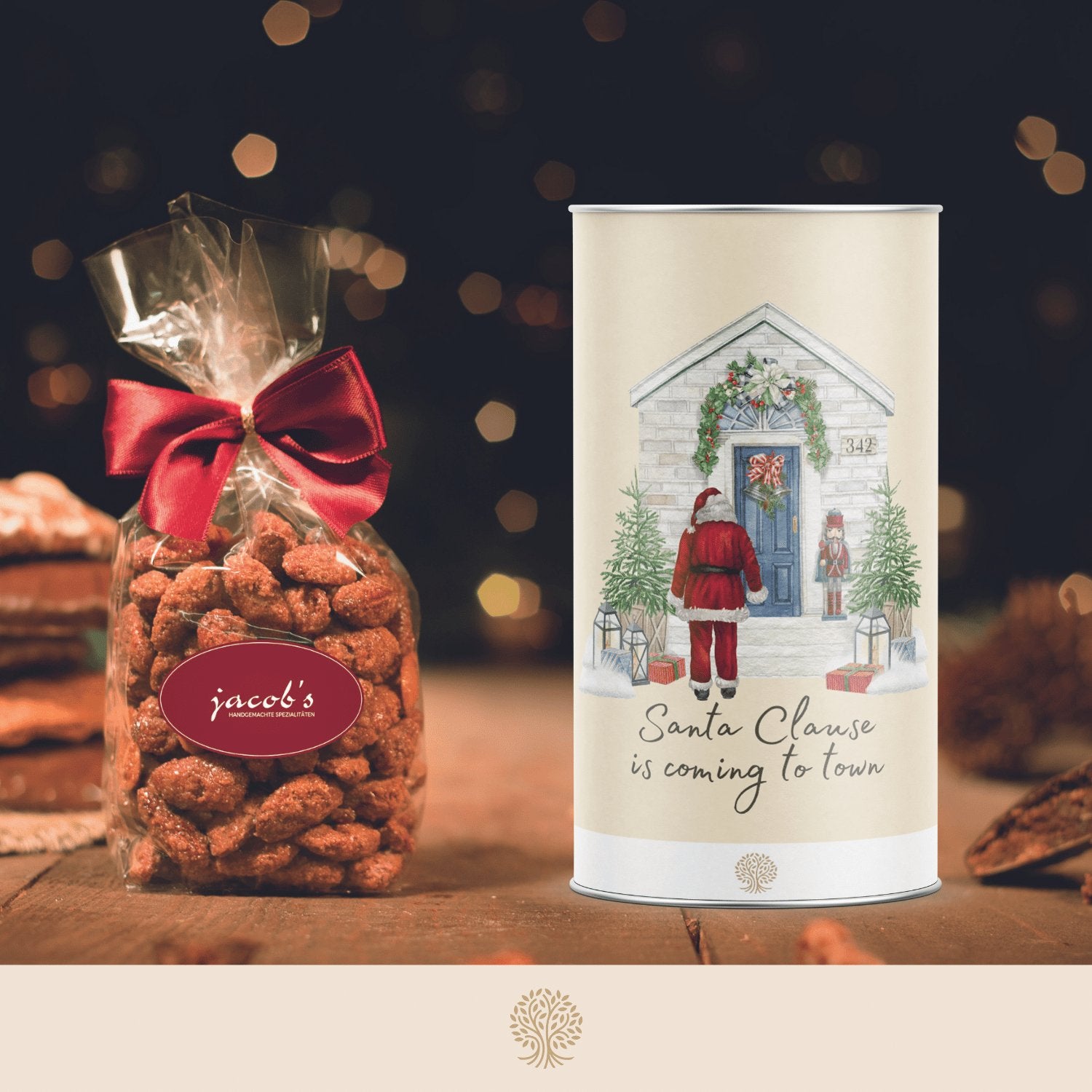 Weihnachtsdose - Santa Clause - Jacobs Nussmanufaktur