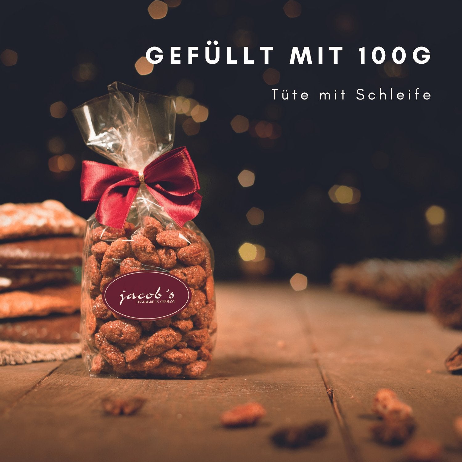 Weihnachtssäckchen - Leinen Schnee - Jacobs Nussmanufaktur